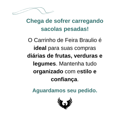 Carrinho de Feira Braulio  Zinco Branco