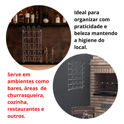 Suporte para Copos De Parede Para 24_Unidades