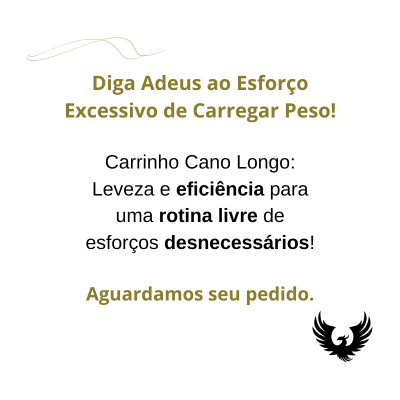 Carrinho de Feira Cano Longo Cromo