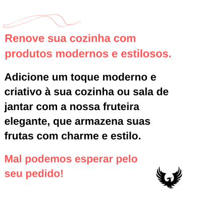 Fruteira de Mesa Cromada Arqueada