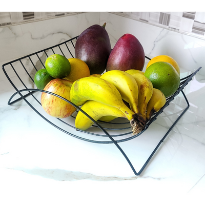 Fruteira de mesa Arqueada Preta