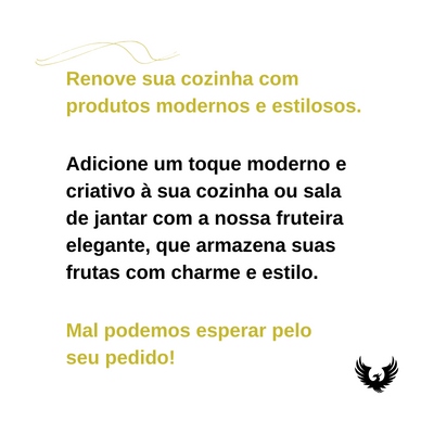 Fruteira de mesa Arqueada Preta