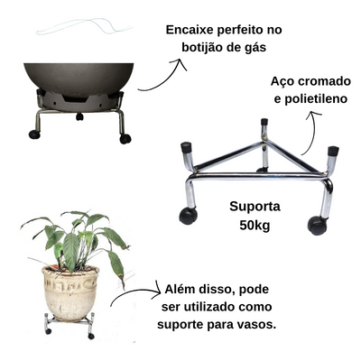 Suporte para Botijão de gás e Vasos