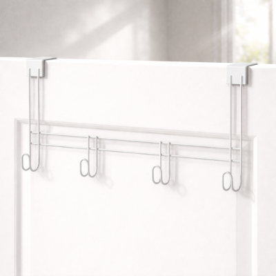 Cabide de Porta 4 ganchos - Epóxi Branco