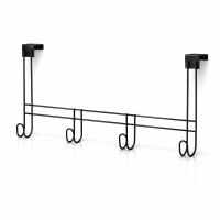 Cabide de Porta 4 ganchos - Epóxi Preto Cabide de Porta 4 ganchos - Epóxi Preto